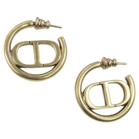 dior cd hoop earrings|christian Dior hoop earrings.